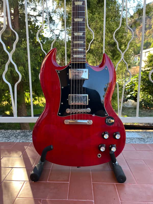 Burny RSG-60 / RSG-65 (1969 SG Replica) - Made in Japan - Late 1980s - Cherry Red w/ Original VH-1 Pickups image 1