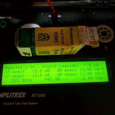 Amperex JAN 6922 tNOS AT1000 TESTED Balanced! PI Vacuum Tube USA Military Gold Pins E88CC dual triode 1960-1966 image 2