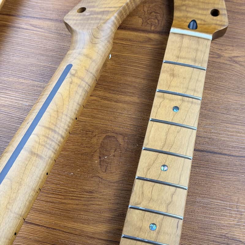 Roasted Maple Telecaster Tele Style Guitar Neck, 22 Frets, Maple Fingerboard image 1