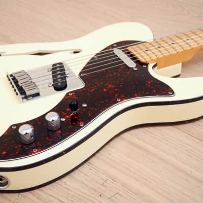 2000 Fender Telecaster Thinline USA Ash Body Olympic White Double Bound w/ Case, Lollar Pickups image 6