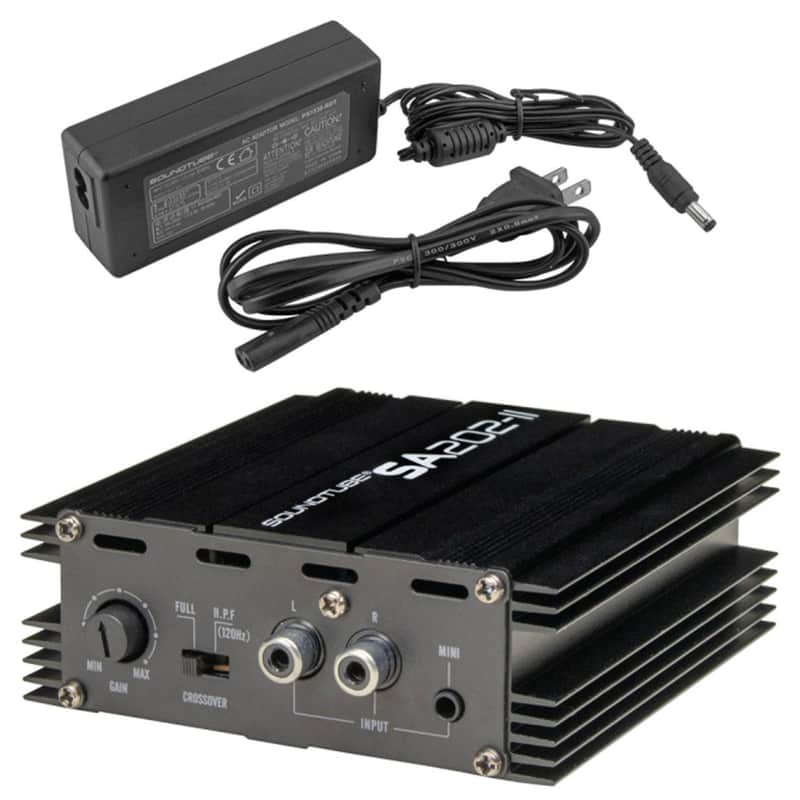 SoundTube SA202-II Class AB Mini Amplifier with 15V Power Supply, Black image 1