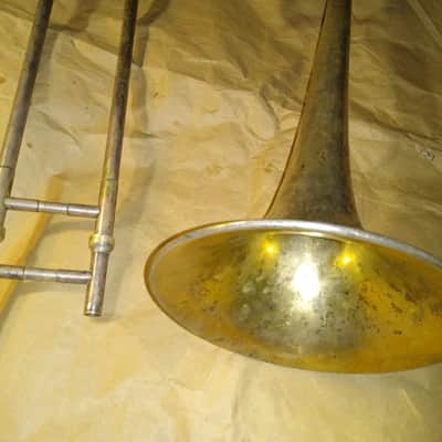 Antique AK Huttl Graslitz silver trombone. Bohemia, 1800s, Vintage good condition image 5