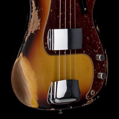 Fender Custom Shop Empire 58 Precision Bass Heavy Relic - Faded Aged Chocolate 3-Color Sunburst #87001 image 6
