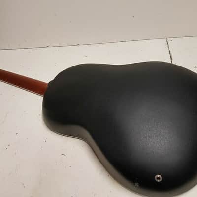 Long Scale Round Back Electro Acoustic Bass - Burled Maple Top image 4