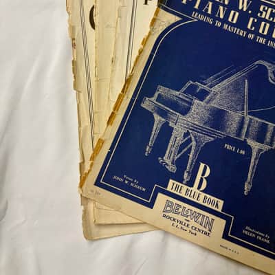 Vintage 1945 John W. Schaum Piano Course books B - G -Used Vintage old image 8