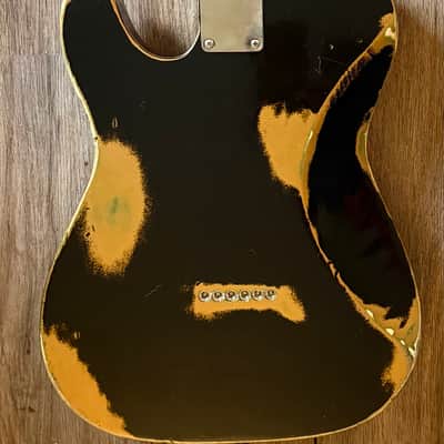 Big River “Liam” • Heavy Aged Black over Metallic Gold Top Nitro • R.Maple/Rosewood • Onamac Pick Ups image 11