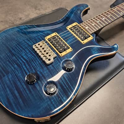 PRS Custom 24 MOON INLAYS USA 2001 Aquamarine Whale Blue AAA Flame Top American Paul Reed Smith Guitar image 1