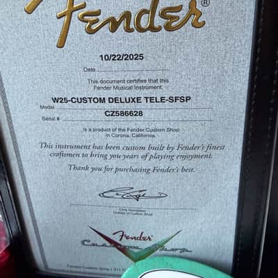 2025 Fender Custom Shop Telecaster W25 Custom Deluxe Limited Edition NOS - Seafoam Green Sparkle image 20