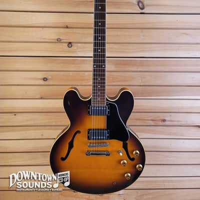Early 90s Orville By Gibson ES-335vs Semi-Hollow Electric Guitar with TKL Hard Case - Vintage Sunburst, DiMarzio PAF PUs, just under 8lbs Bild 2