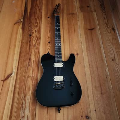 Carparelli T-Style HH Electric Guitar – Phoenix Humbuckers, Roasted Maple Neck, Push/Push Coil Split, 2026 - Gloss Black with Cream Binding image 1