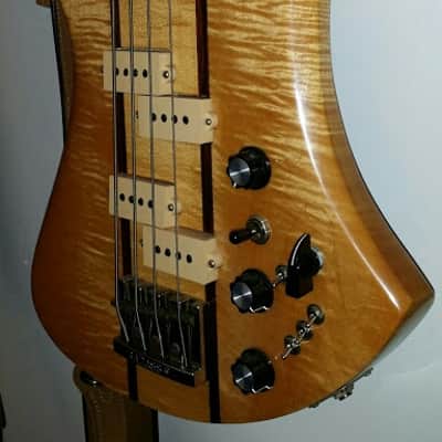 BC Rich USA Vintage Mockingbird Bass 1978 & 1979 Natural Maple image 4