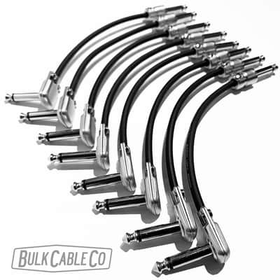 8 Pack - 10" Mogami 2319 Patch Cable - SquarePlug SP500 / SPS5 - Right Angle To Straight Connectors image 4
