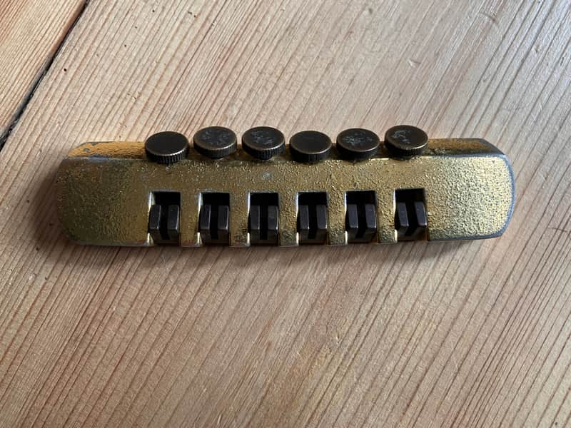Schaller Vintage Electric Guitar TP6 Fine Tuning Guitar Bridge Pre Owned TP-6 Gold Finish image 1