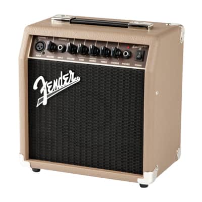 Fender Acoustasonic 15 120V 15 Watt Acoustic Guitar Amplifier (Brown and Wheat) image 1