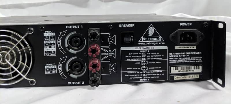 Behringer Europower EP1500 2 x 700 Watts Power Amplifier | Reverb