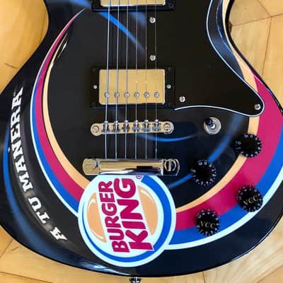RARE CUSTOM MADE #1 of 12 Made Washburn WI-64 Burger King Solid Electric Guitar w/ Kases Gig Bag  CASE image 8