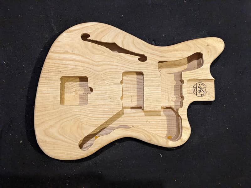 JM Guitar body, Thinline, MADE IN USA, Ash, #5-1262 image 1