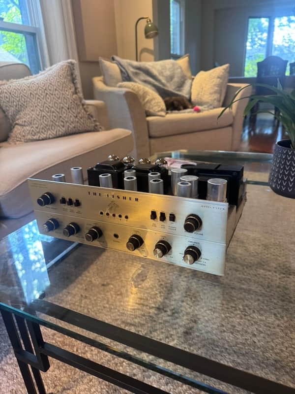 Fisher X-202-b & series 80-r tuner & MPX-100 multiplex 1962 - gold