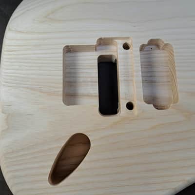 Unfinished Ash Hxx guitar body - for Fender Strat Stratocaster neck Floyd Rose J2475 image 2