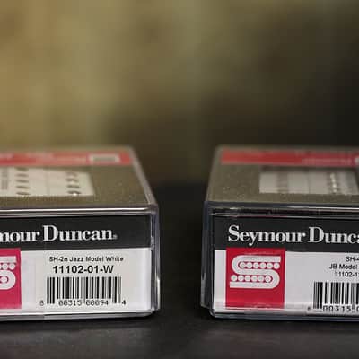 Seymour Duncan JB Jazz Hot Rodded Pickup Set Humbucker SH-4 SH-2n White image 3