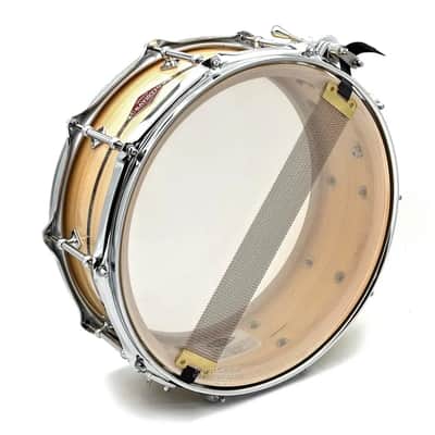 Craviotto Private Reserve Spruce Snare Drum 14x5 w/Black Tahitian Pearl Inlay image 3