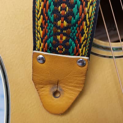 Vintage 1960's Ace Style Glass Guitar Strap Metal Buckle Hendrix Clapton image 3