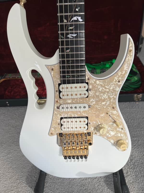 Ibanez JEM7V-WH Steve Vai Signature with Ebony Fretboard 1998  White image 1