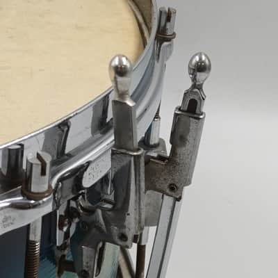 Vintage Ajax 1930s New Century Dual Snare Drum – Blue Silver Duco – Solid Shell image 11