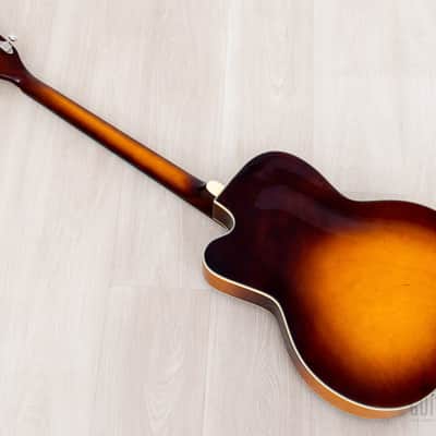 1961 Kay K5965 Pro Howlin' Wolf Vintage Hollowbody Bass Guitar Sunburst, 100% Original w/ Case, K162 image 14
