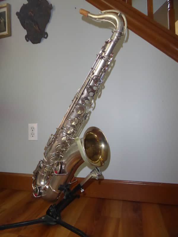 King TENOR SAXOPHONE 1924 - SILVER SATIN image 1