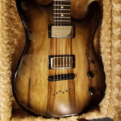 Warmoth Super Strat 2013 Black Korina image 1