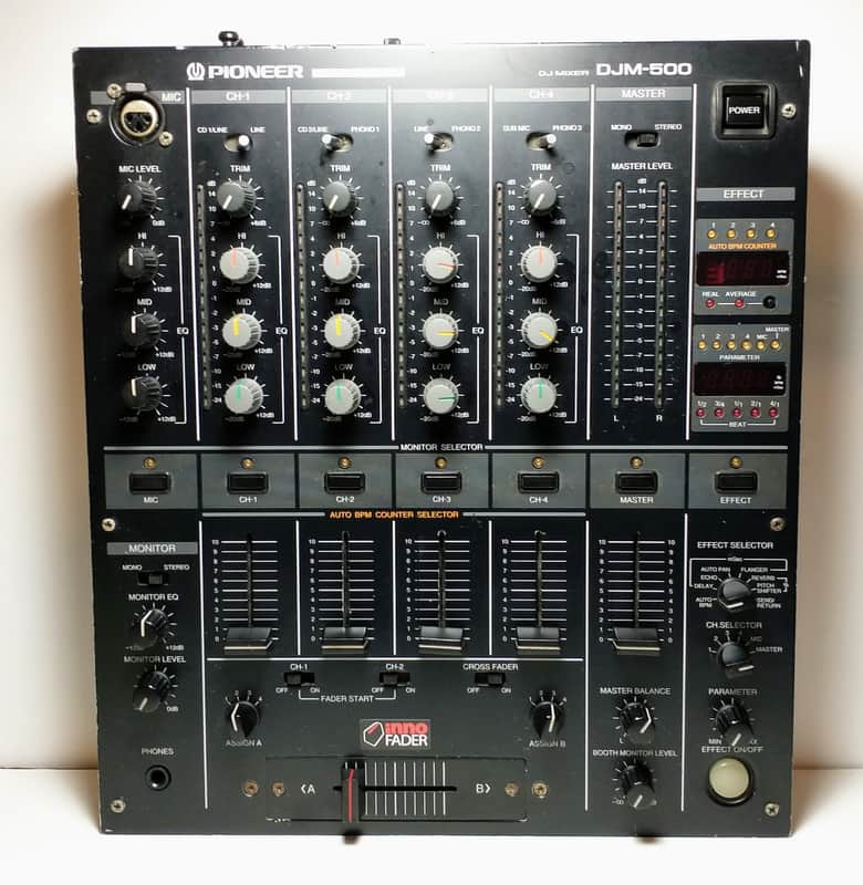 Pioneer DJM-500 4-Channel Professional DJ Mixer W/New Mini Innofader image 1