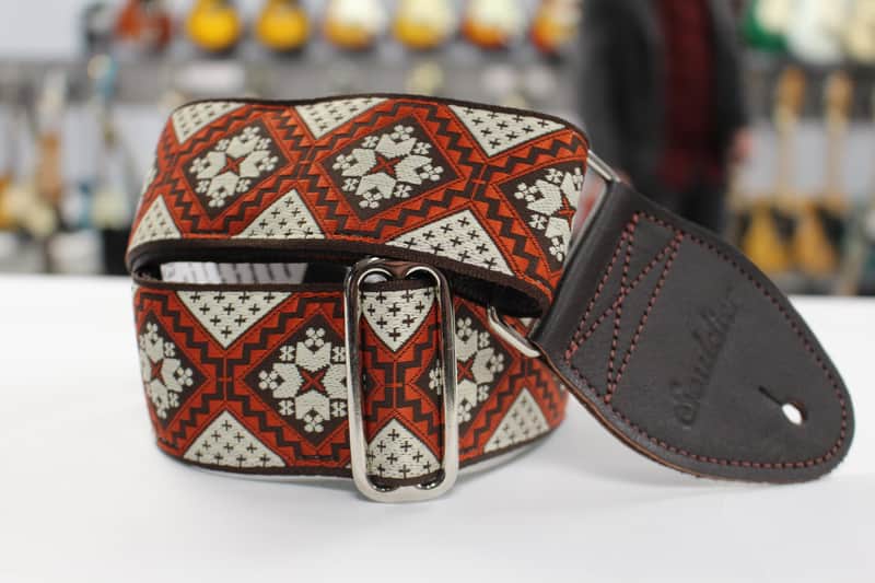 Souldier "Rustic Flower" Guitar Strap with Brown Leather Ends *Free Shipping in the USA* image 1