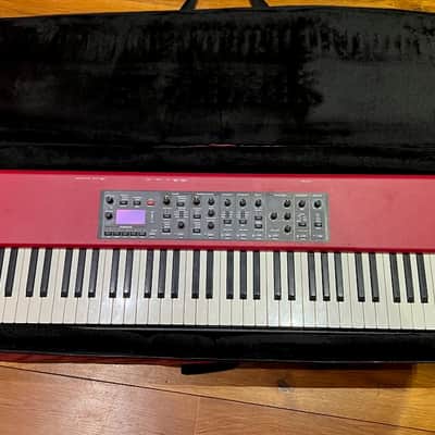 Nord Piano 3 88-Key Digital Piano 2018 - Red + Padded Soft Case w Wheels + Sustain Pedal