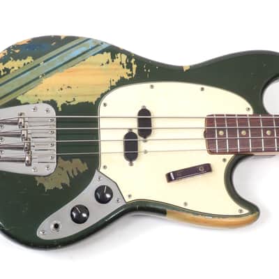 1970 Fender Mustang Bass - Competition Blue with Racing Stripe Road Warrior image 6