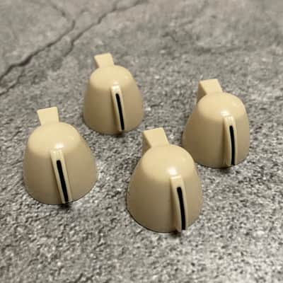 4 x Tea Kettle Coffee Pot Chicken Head Guitar Knobs Pedal Amp Pointer Knob 6mm Push On - Cream image 2