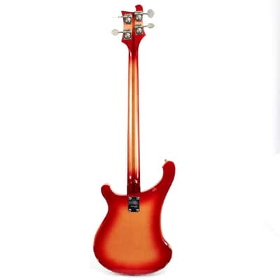 Vintage Ibanez Ric Style 4001 Copy Lawsuit Electric Bass Guitar in Fireglo image 4
