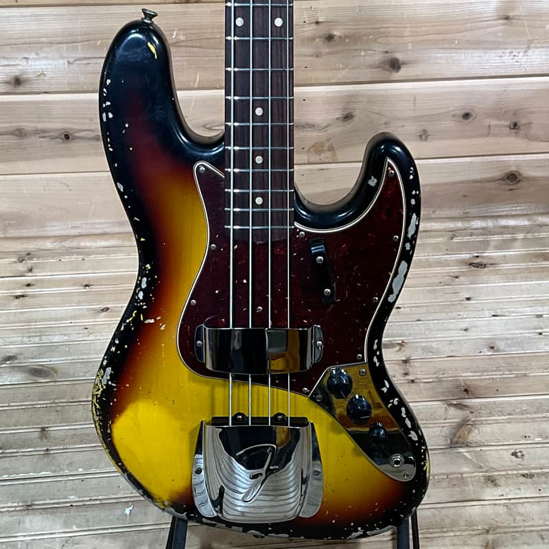 Fender Custom Shop 1961 Heavy Relic Jazz Bass - 3 Color Sunburst image 1