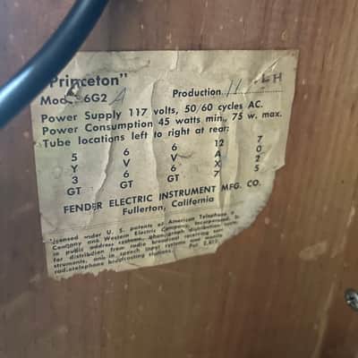 Fender Princeton 6G2 Brownface 12-Watt 1x10" Guitar Combo 1961 - 1963 - Brown image 5