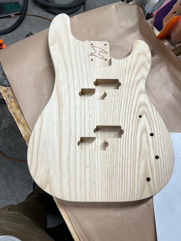 Madlad Instruments Ash Rear Route "Session Legend" PP Bass Precision Bass PBass Style Body - Reverse Bridge Route (custom made with pride in north Texas) image 1