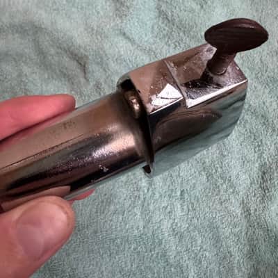 Rogers Tom Drum Mount or Spur bracket - Big R Memriloc XP8 - 1” Lot #101 70s - Chrome image 9