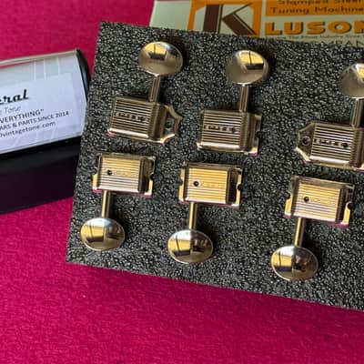Kluson Vintage Guitar tuners single line for Fender ®️ Guitars / Left handed moldel - Nickel image 2