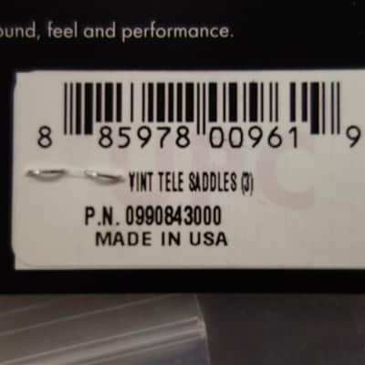 Fender Pure Vintage '52 Telecaster Saddle Kit, Brass (3) image 3