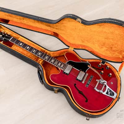 1962 Gibson ES-335 TDC Vintage Semi-Hollow Guitar Cherry w/ Bigsby, Pat # Pickups, Lifton Case image 22