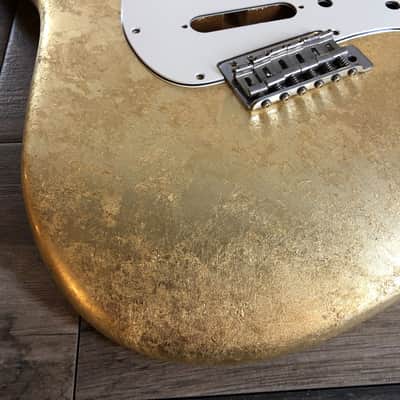 Made to Order - FRANCHIN Mercury guitar body Impressionist METALLIC LEAF (Gold/Silver/Copper/Bronze texture) Basswood Poplar Stratocaster-Strat-S-Style Made in Italy image 20