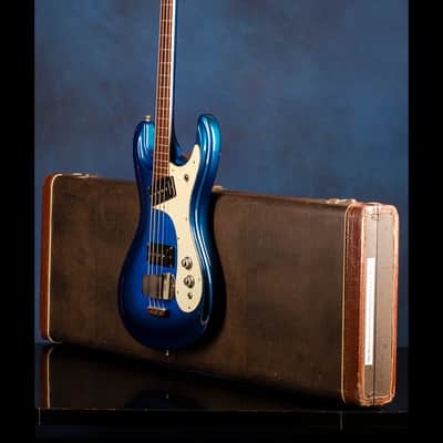 Mosrite 'Custom' Ventures Bass 1966 Metallic Blue Floral image 9