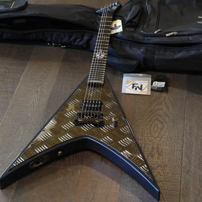2018 ESP LTD STATIC-600V Wayne Static X Electric Guitar Flying V Gun Metal Blue + Gig Bag image 1