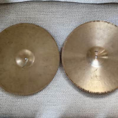 Paiste Formula 602 High Hat Cymbal Set 1960's Pre-Perial (crack in bottom cymbal) image 6