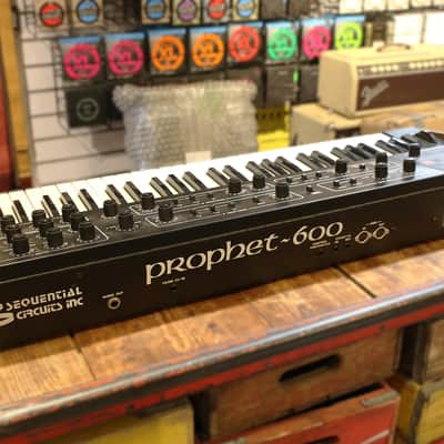 Sequential Prophet 600 61-Key 6-Voice Polyphonic Synthesizer 1982 - 1985 - Black with Wood Sides image 5
