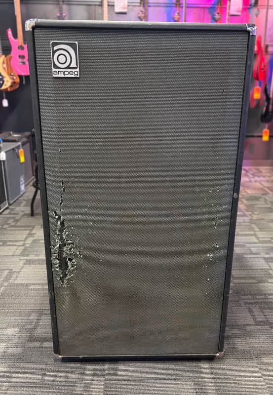 Vintage Ampeg V4B 2x15 bass cabinet with EV 15B speakers image 1